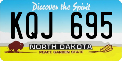 ND license plate KQJ695