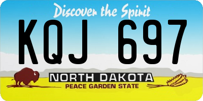 ND license plate KQJ697