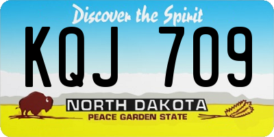 ND license plate KQJ709