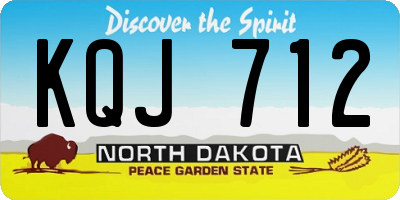 ND license plate KQJ712
