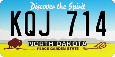 ND license plate KQJ714