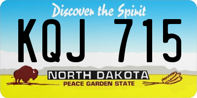 ND license plate KQJ715