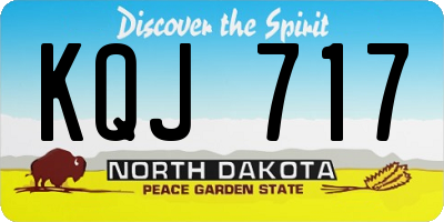 ND license plate KQJ717