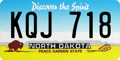 ND license plate KQJ718