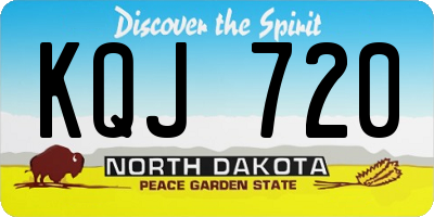 ND license plate KQJ720