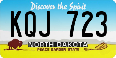 ND license plate KQJ723