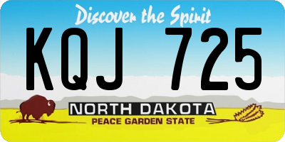 ND license plate KQJ725