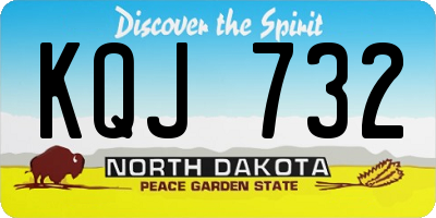 ND license plate KQJ732