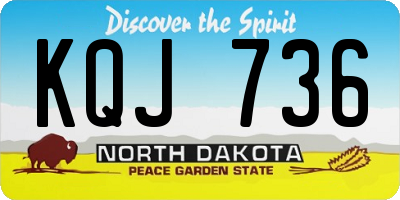 ND license plate KQJ736