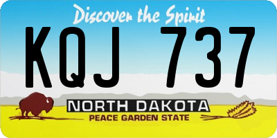 ND license plate KQJ737