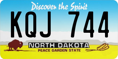 ND license plate KQJ744