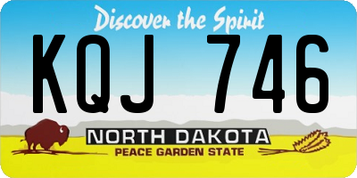 ND license plate KQJ746