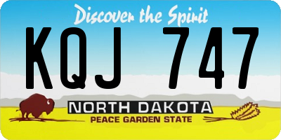 ND license plate KQJ747