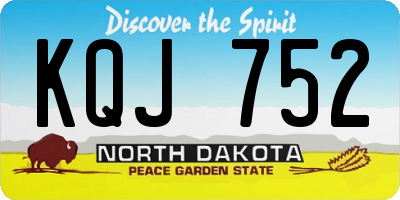ND license plate KQJ752