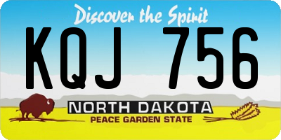 ND license plate KQJ756