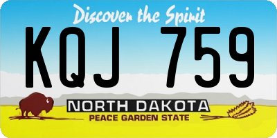 ND license plate KQJ759