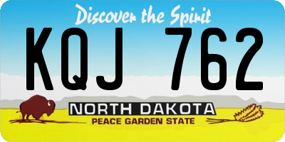 ND license plate KQJ762