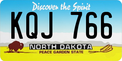 ND license plate KQJ766