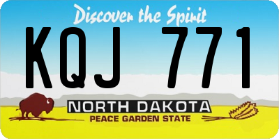 ND license plate KQJ771