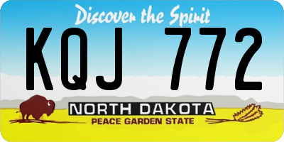 ND license plate KQJ772