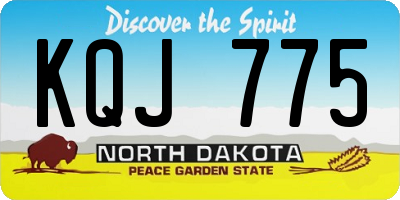 ND license plate KQJ775