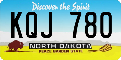 ND license plate KQJ780