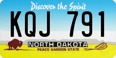ND license plate KQJ791