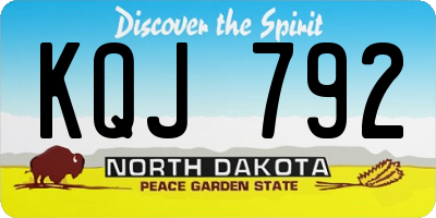 ND license plate KQJ792