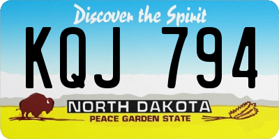 ND license plate KQJ794
