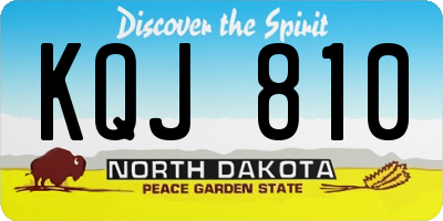 ND license plate KQJ810