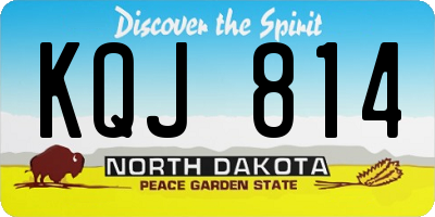 ND license plate KQJ814