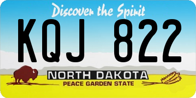 ND license plate KQJ822