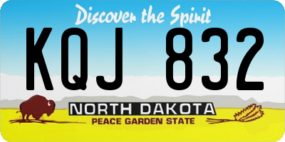 ND license plate KQJ832