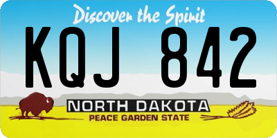 ND license plate KQJ842