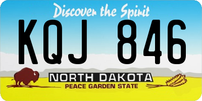 ND license plate KQJ846