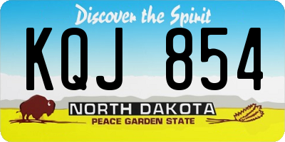 ND license plate KQJ854