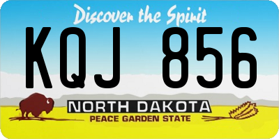 ND license plate KQJ856