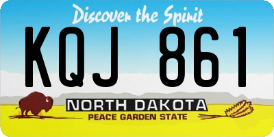 ND license plate KQJ861