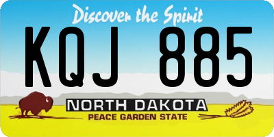 ND license plate KQJ885