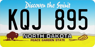 ND license plate KQJ895