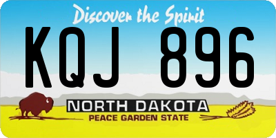 ND license plate KQJ896