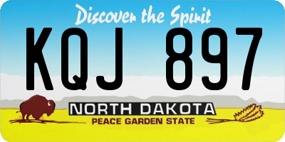 ND license plate KQJ897