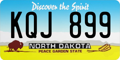 ND license plate KQJ899