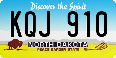ND license plate KQJ910