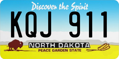 ND license plate KQJ911