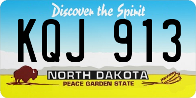 ND license plate KQJ913