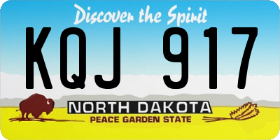 ND license plate KQJ917