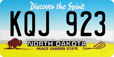 ND license plate KQJ923