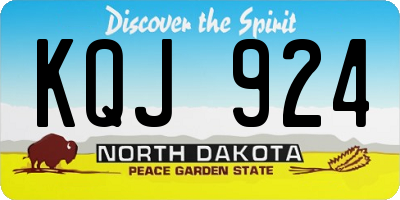ND license plate KQJ924
