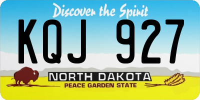 ND license plate KQJ927